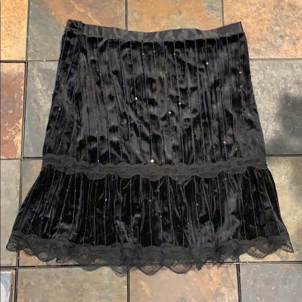 Black skirt with scattered sequins
